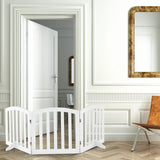 61 cm Height Safety Fence with 2 PCS Support Feet for Dog Cat Baby-White