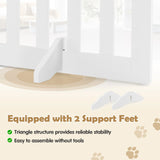 61 cm Height Safety Fence with 2 PCS Support Feet for Dog Cat Baby-White