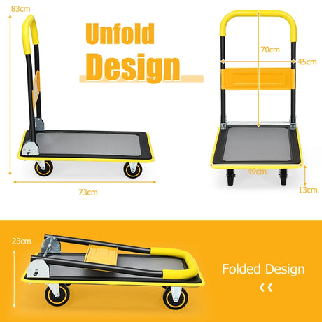 330 lbs Folding Platform Cart Dolly Hand Truck