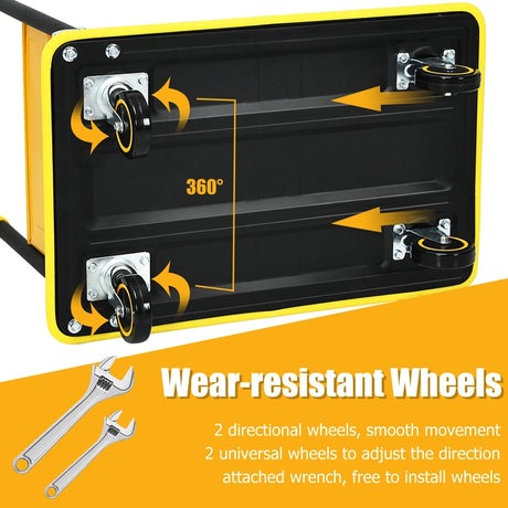 330 lbs Folding Platform Cart Dolly Hand Truck
