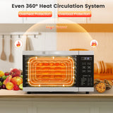 Food Dehydrator with 8 Detachable Mesh Trays and 24 H Timer-Silver