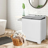 Semi-Automatic Washing Machine with 3 Modes for Apartment-Grey