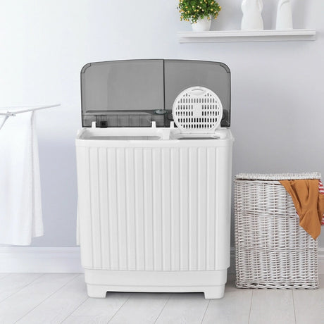 Semi-Automatic Washing Machine with 3 Modes for Apartment-Grey