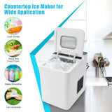 15KG/24H Countertop Ice Making Machine with Auto Clean-White