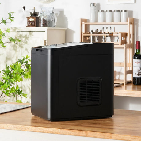 15KG/24H Countertop Ice Making Machine with Auto Clean-Black