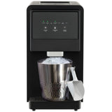 Self Dispensing Countertop Nugget Ice Maker with LED Blue Light-Silver
