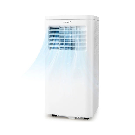 9000 BTU 4-in-1 Portable Air Conditioner with Built-in Dehumidifier and Smart Sleep Mode-WHite