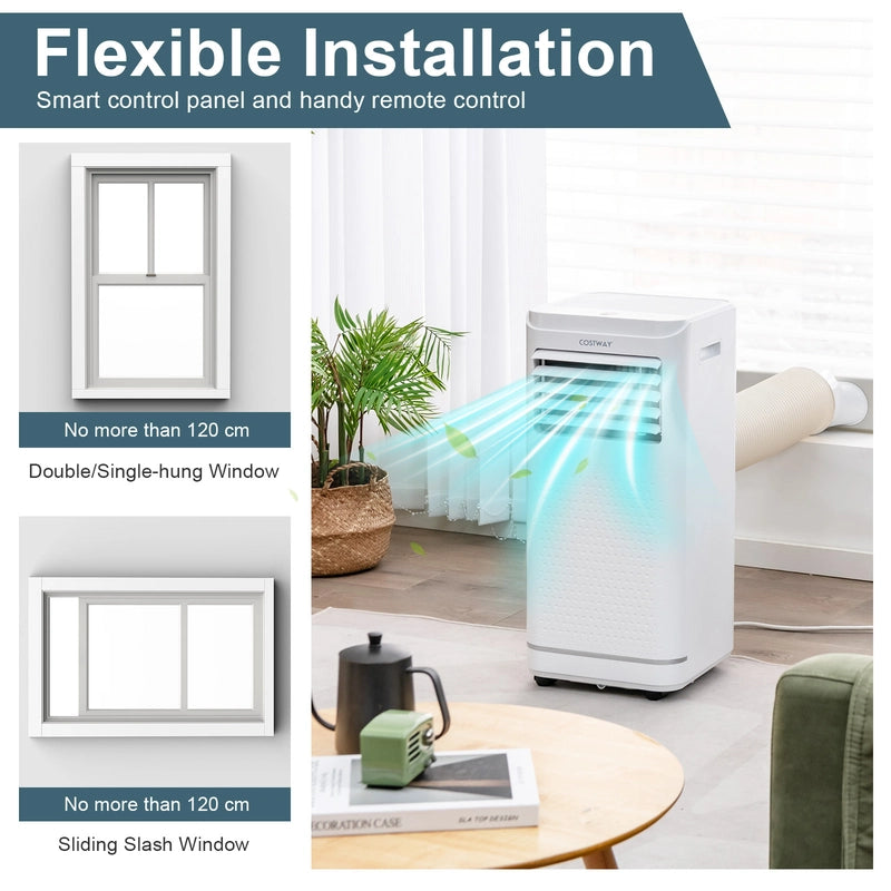 7000/9000 BTU 3-in-1 Portable Air Conditioner with Remote Control and 24H Timer-9000 BTU