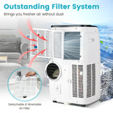 12000 BTU Portable Air Conditioner with WiFi Smart APP and Sleep Mode-White