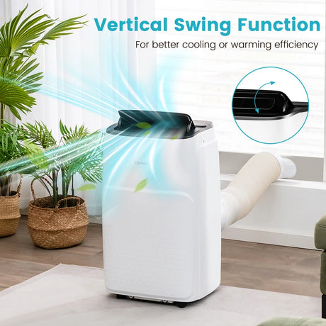 12000 BTU Portable Air Conditioner with WiFi Smart APP and Sleep Mode-White