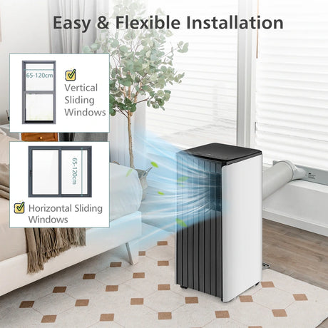 3-in-1 9000 BTU Portable Air Conditioner with App Control-Black