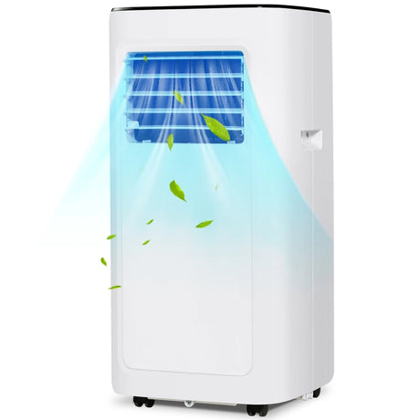 8000 BTU Portable Air Conditioner with Dehumidifier Fan and Sleep Mode-White