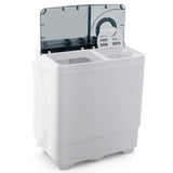 Portable Laundry Washer Spin Dryer with Timing Function and Drain Pump-Black