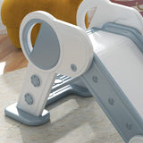 AIYAPLAY Foldable Kids Slide, Freestanding Baby Slide, for Ages 1.5-3 Years, Grey & Beige