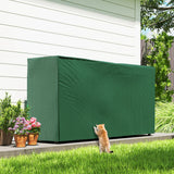 Outsunny Firewood Rack with Waterproof Cover, Heavy Duty Metal Log Store Indoors, Log Storage Holder for Outdoor Indoor Fireplace, 200 x 36 x 99 cm, Dark Green