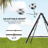 HOMCOM Double Sided Football Rebounder Net, Football Rebound Goal with Five Adjustable Angles, Black