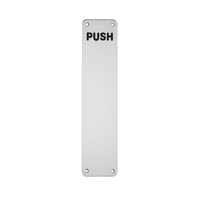300 X 75MM - FINGER PLATE - PUSH_x005F
 - BRIGHT STAINLESS STEEL - EACH