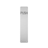 300 X 75MM - FINGER PLATE - PUSH_x005F
 - SATIN STAINLESS STEEL - EACH