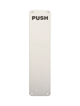 350 X 75MM - FINGER PLATE - PUSH - BRIGHT STAINLESS STEEL - EACH