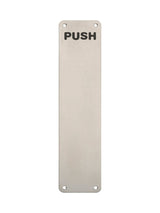 350 X 75MM - FINGER PLATE - PUSH - SATIN STAINLESS STEEL - EACH