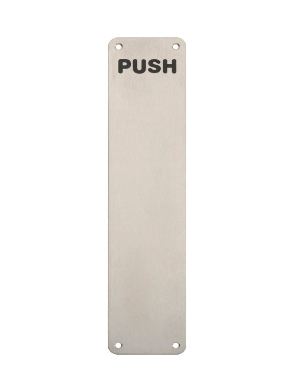 350 X 75MM - FINGER PLATE - PUSH - SATIN STAINLESS STEEL - EACH