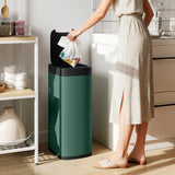 HOMCOM 50L Sensor Bin, Automatic Kitchen Bin, Manual Override, Battery Operated, Inner-Bucket-Free, for Kitchen, Bedroom