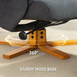 HOMCOM Linen-Look Recliner, with Storage Ottoman - Grey