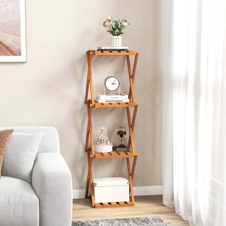 4-Tier Folding Plant Rack and Free Standing Shoe Rack