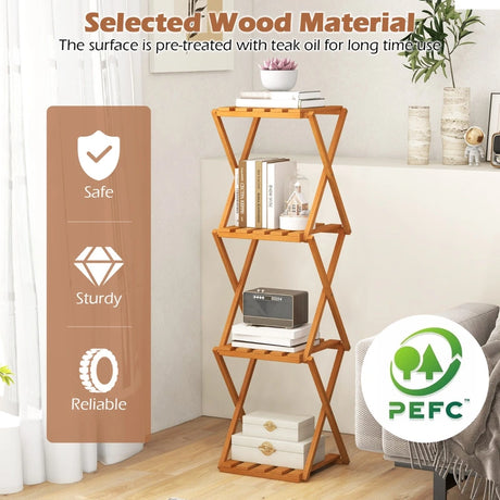 4-Tier Folding Plant Rack and Free Standing Shoe Rack