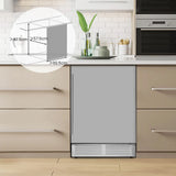 Freestanding Beverage Refrigerator 190 Cans Built-in Cooler-Silver