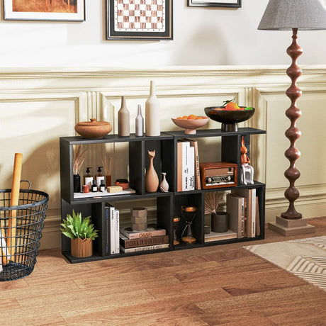 3-Tier Freestanding Bookshelf for Home Office-Black