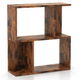 3-Tier Freestanding Bookshelf for Home Office-Rustic Brown