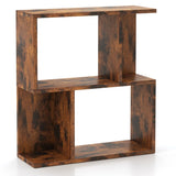 3-Tier Freestanding Bookshelf for Home Office-Rustic Brown