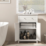 Cabinet with Drawer and Adjustable Shelf for Bathroom/Living Room