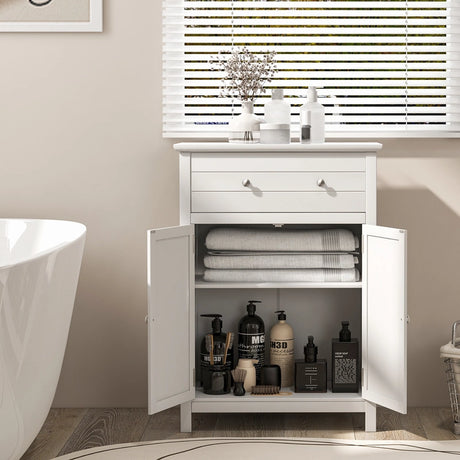 Cabinet with Drawer and Adjustable Shelf for Bathroom/Living Room