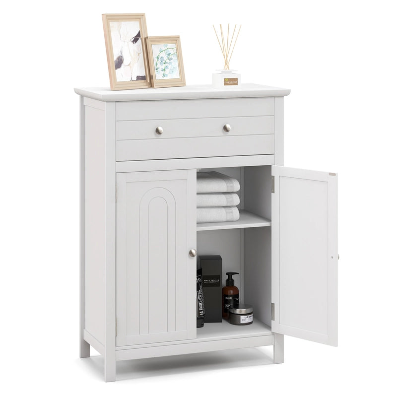 Cabinet with Drawer and Adjustable Shelf for Bathroom/Living Room