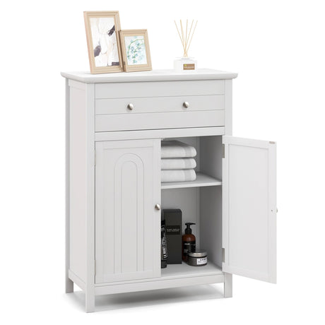 Cabinet with Drawer and Adjustable Shelf for Bathroom/Living Room