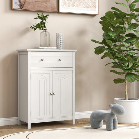 Cabinet with Drawer and Adjustable Shelf for Bathroom/Living Room