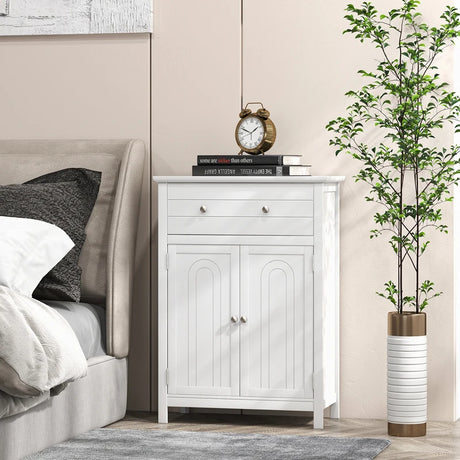 Cabinet with Drawer and Adjustable Shelf for Bathroom/Living Room
