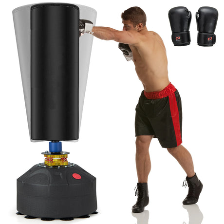 Freestanding Punching Bag Kickboxing Bag with Stand and Suction Cup Base