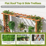 Freestanding Raised Garden Bed Planter Box Planter Box with Trellis-Orange