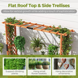 Freestanding Raised Garden Bed Planter Box Planter Box with Trellis-Orange