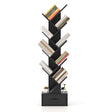 10 Tier Tree Bookshelf with Drawer Floor Standing Storage Rack Black
