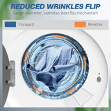 HOMCOM 4kg Vented Tumble Dryer, 800W Compact Freestanding Front Tumble Dryer with Stainless Steel Tub and Customisable Timer, Wall-Mounted Portable Small Clothes Drying Machine, White