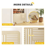 PawHut Freestanding Pet Gate, Portable Dog Barrier Gate with Feet for Small Breeds, 75 x 51 cm, Natural Wood