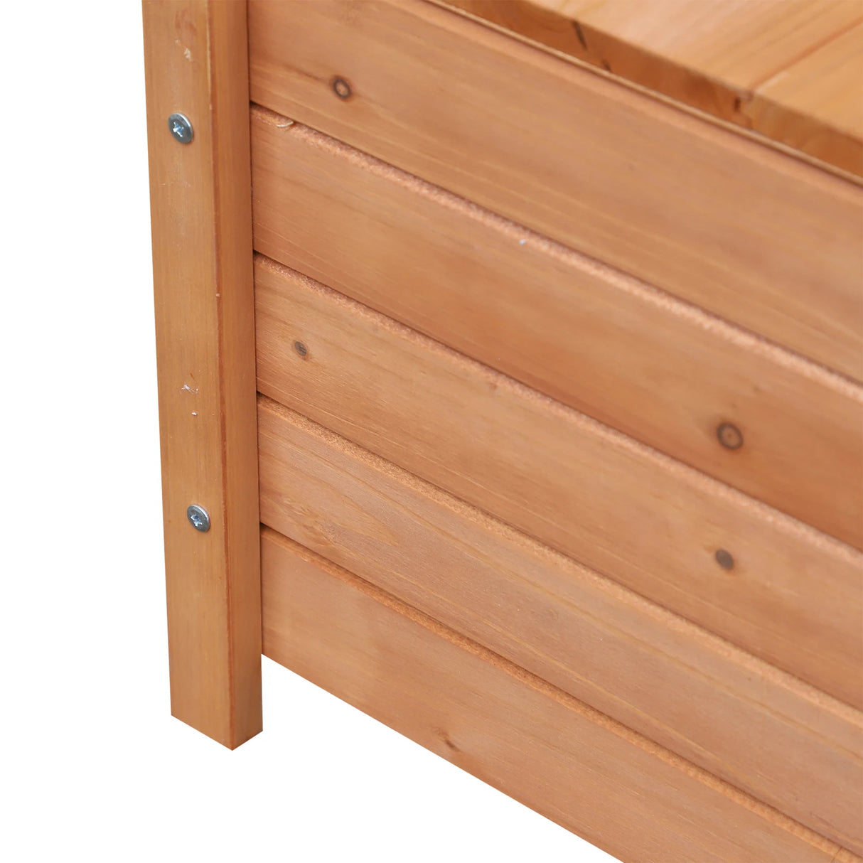 Outsunny Two-Seater Garden Storage Bench - Natural