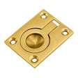 FLUSH RING PULL - POLISHED BRASS - 38MMx50MM - EACH