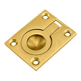 FLUSH RING PULL - POLISHED BRASS - 38MMx50MM - EACH