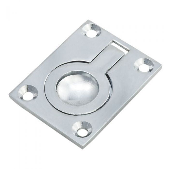FLUSH RING PULL - POLISHED CHROME - 38MMx50MM - EACH