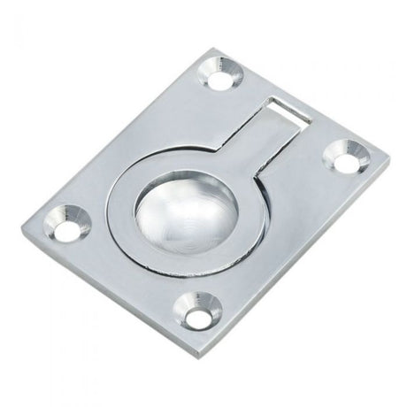 FLUSH RING PULL - POLISHED CHROME - 38MMx50MM - EACH